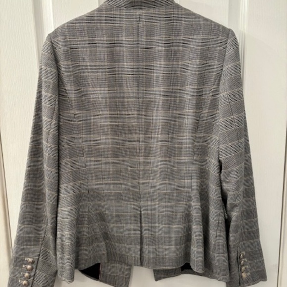 WHBM - Double Breasted Plaid Pattern Jacket - Picture 4 of 7